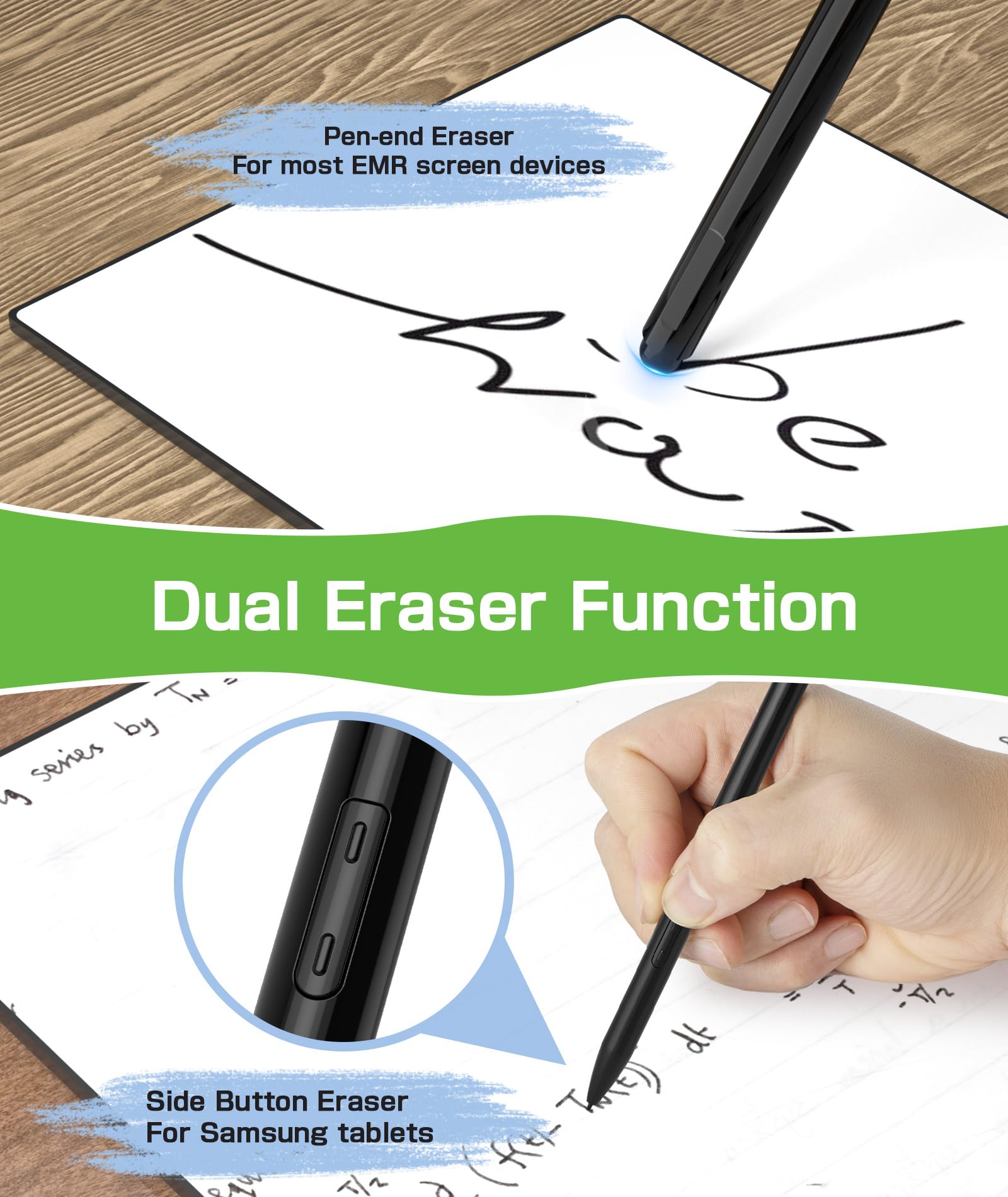 Ciscle EMR - Lápiz capacitivo magnético, lápiz digital con borrador, sensibilidad a la presión 4096, función de inclinación, rechazo de palma, compatible con Remarkable, Wacom, ónix