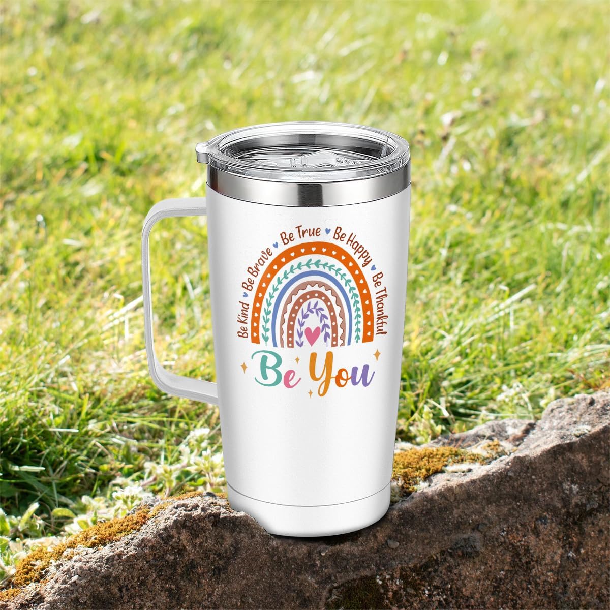 Youre Awesome Gifts for Women Inspirational Cups Tumbler with Handle 20oz Stainless Steel Tumblers Coffee Travel Mug Gift for Women Coworker Friend Boss Sister Birthday Christmas - Image 7