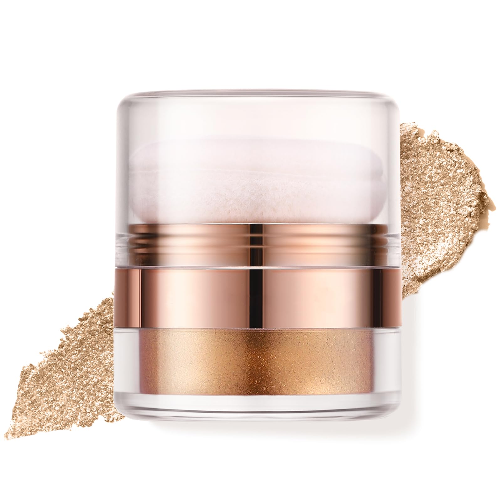 Highlighter Polvo Stick, Gold Glitter Patting Powder per viso, capelli e corpo, impermeabile, Polvo De Hadas Body Glitter Fairy Powder, corpo illuminante con texture fine, lucido