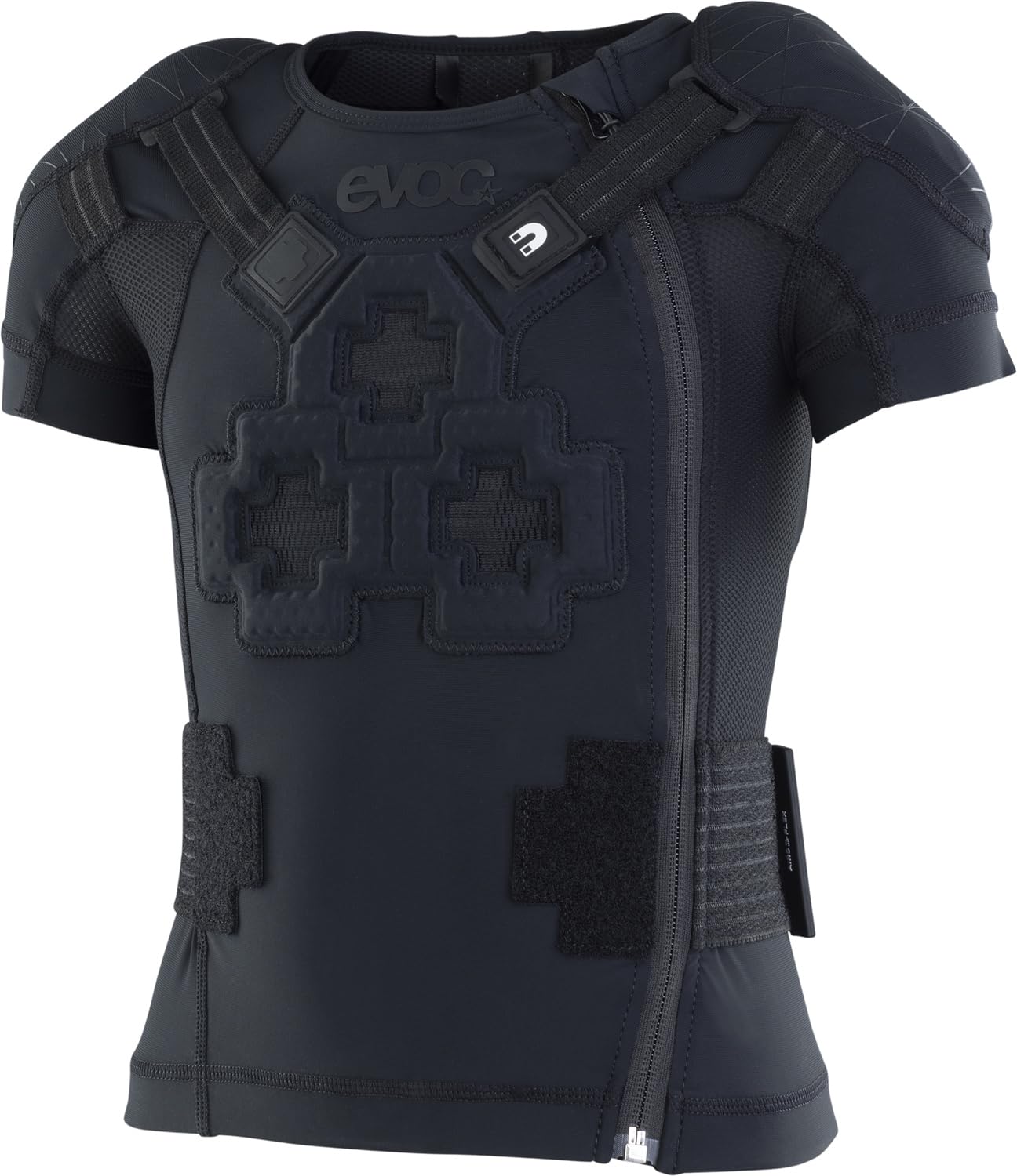 EVOC Protector Jacket Kids Veste de Protection pour Enfants (Protections dorsales et épaules LITESHIELD Flex, Ventilation 3D, Fabrication Durable en Nylon MIPAN recyclé, Taille : JS), Noir
