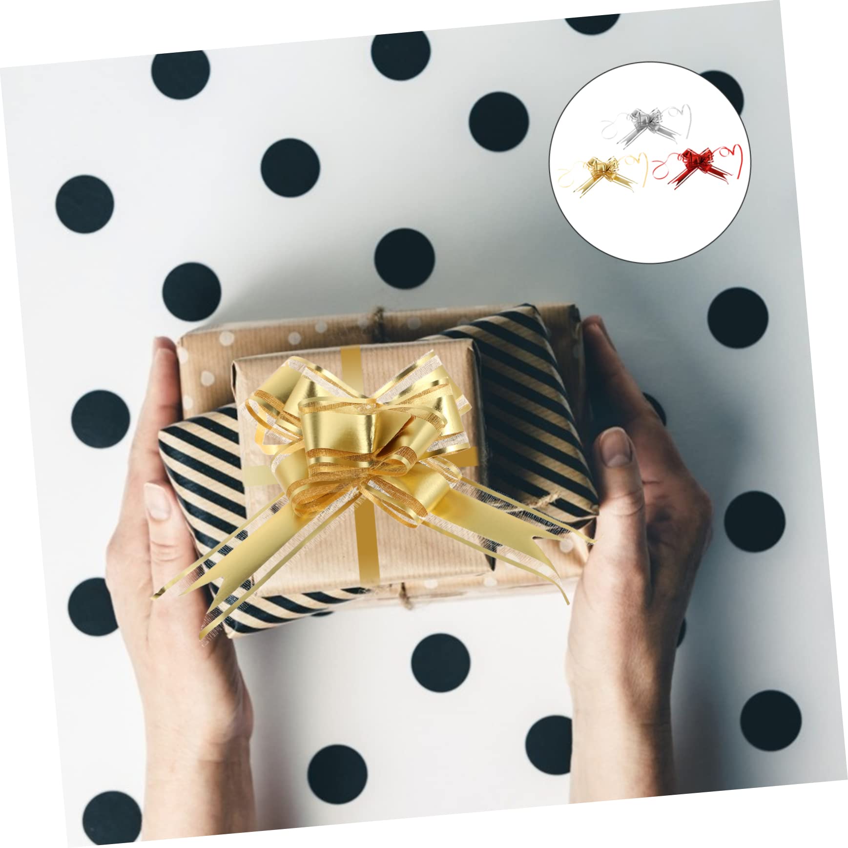 Healeved 3 Sets Zugschleifenknoten Geschenkband Zum Verpacken Von Geschenken Hochzeitsdekor Partydekorationen 30 Stück * 3