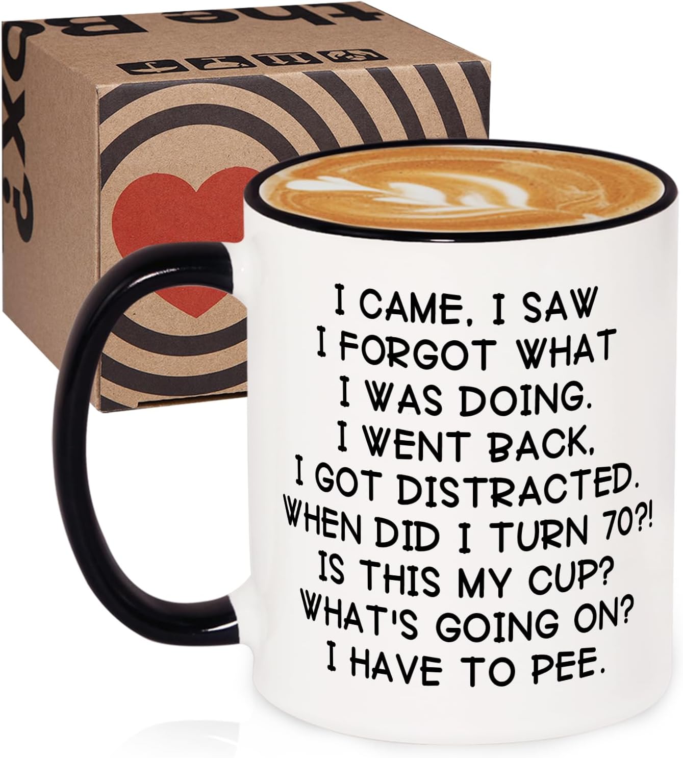 Shqiueos Funny 70th Birthday Gifts for Women Men Mug 11oz, 70 Year Old Birthday Gifts for Her Him, Happy 70th Bday Gift Idea for Mom Dad Grandpa Grandma, 1956 Birthday Gift Decorations Coffee Cup - Image 2