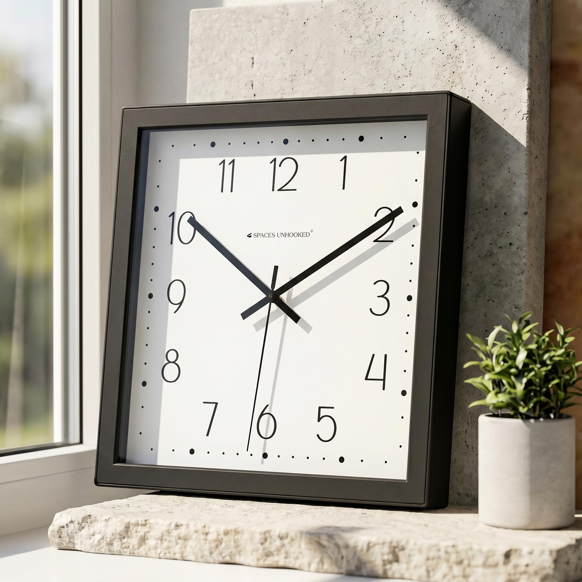 Wall Clock Wood 12 Inch Silent Wall Clocks Large Decorative Battery Operated Non Ticking Analog Standard Clock for Living Room, Kitchen, Bedroom PU Finish-image-19