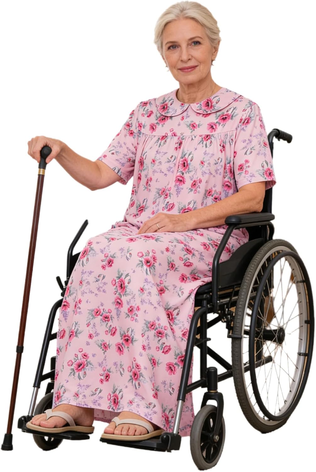 iiniim Women Housecoats for Elderly People Dementia Patient Adaptive Clothing for People with Special Needs