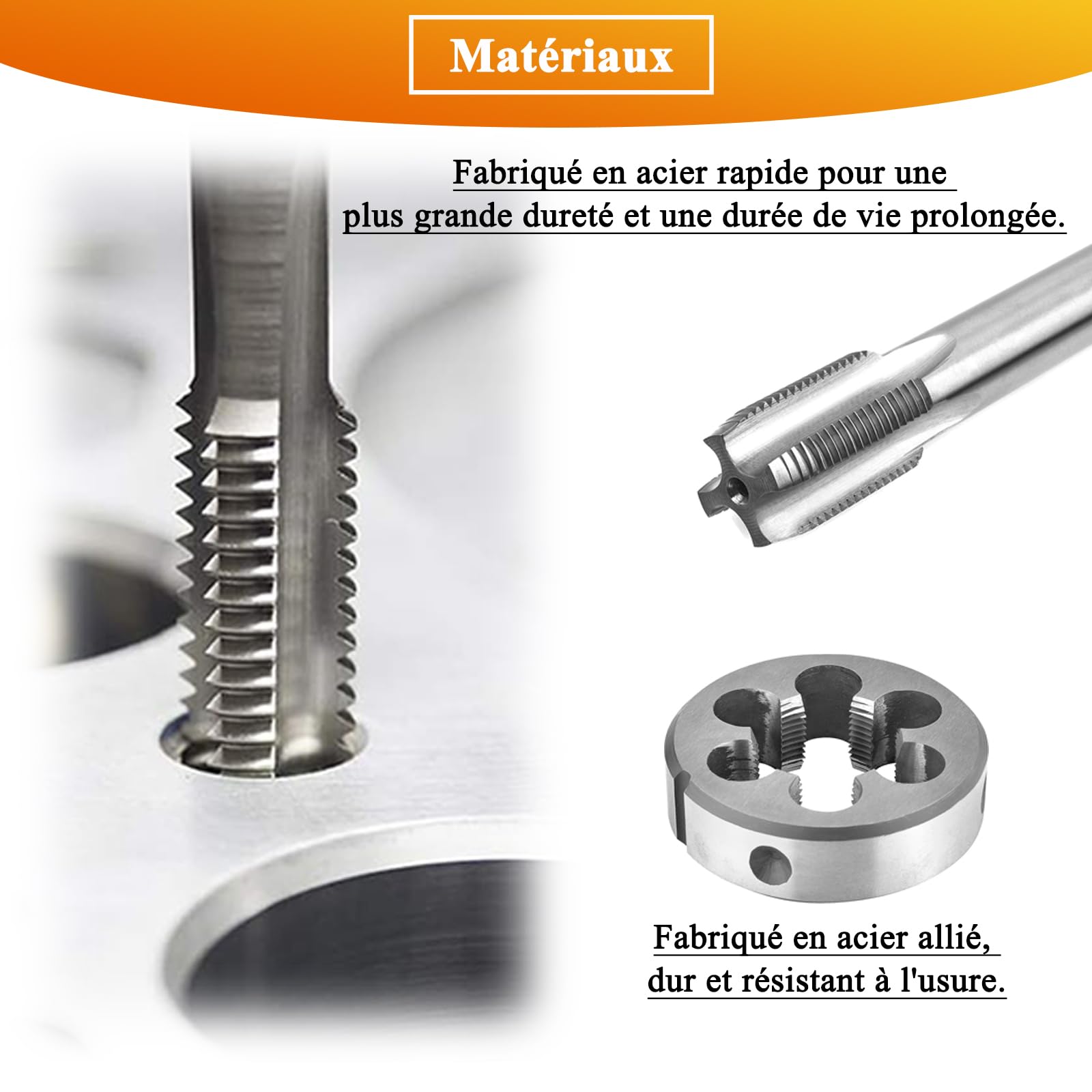 Teocpai M20 x 1.5mm Screw Tap and Die Set including Round Thread for Repair Nuts Bolts - Image 3