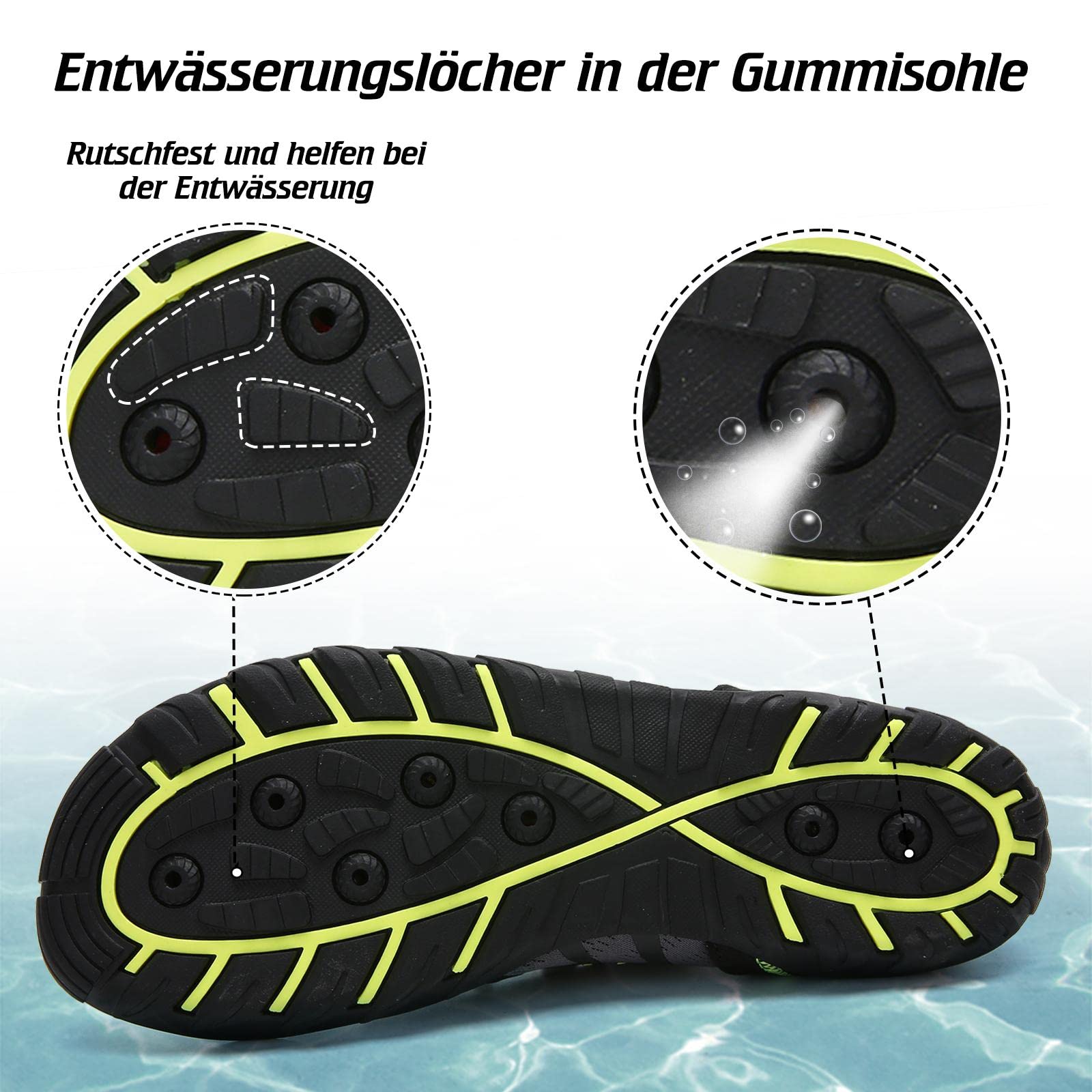 SAGUARO Uomo Scarpe Acquatiche Donna Pantofole da Spiaggia d'Acqua Bagno Scarpa Asciugatura Rapida Antiscivolo