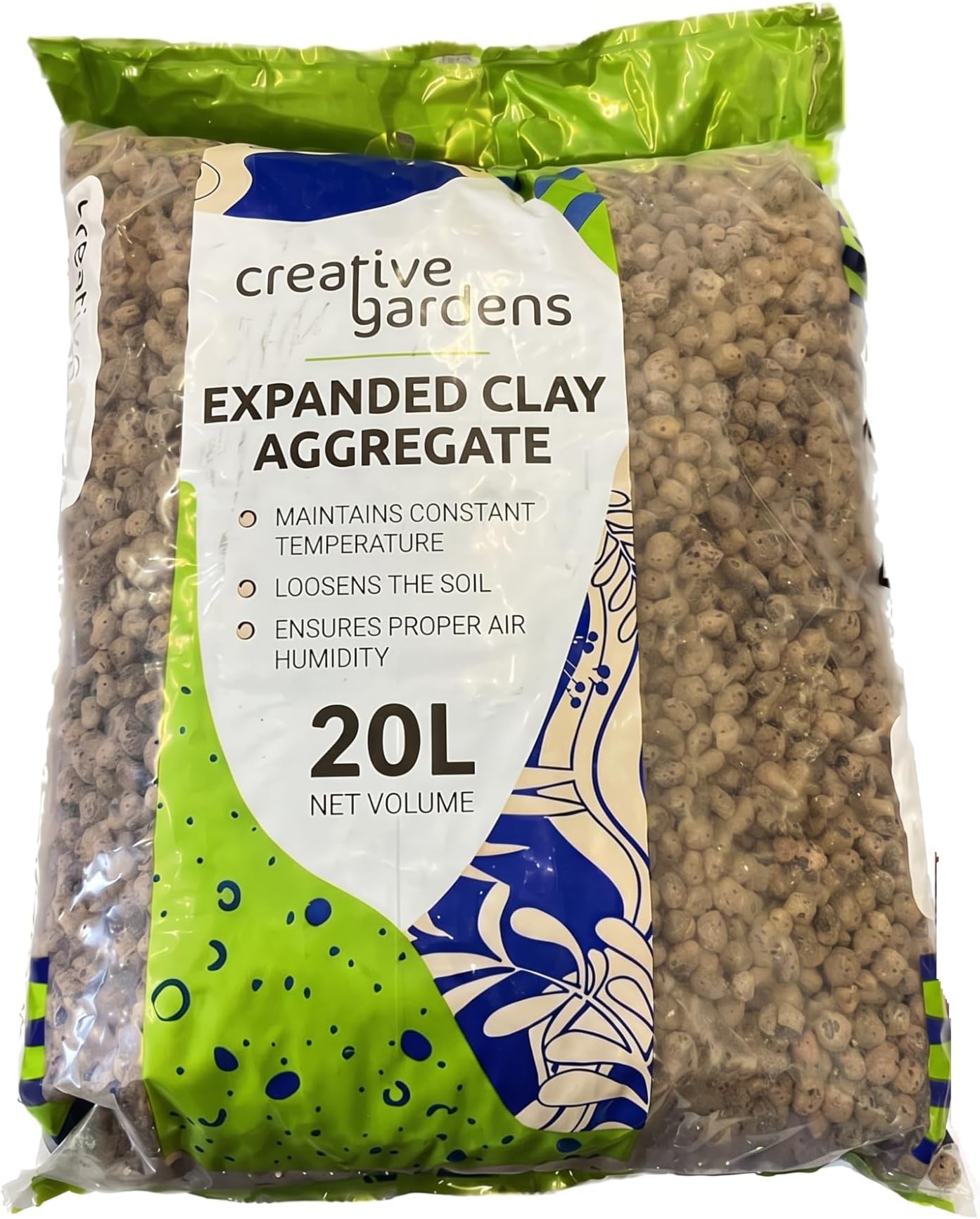 20L Lightweight Expanded Clay Aggregate Hydroponic Growing Medium Orchid Clay Pebbles