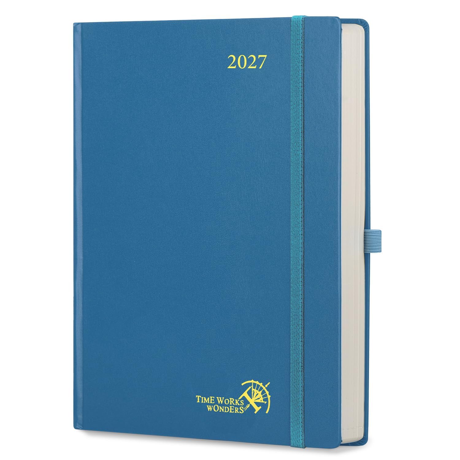 POPRUN Day per Page Diary 2027 A4 Hardback Day to Page Daily Planner