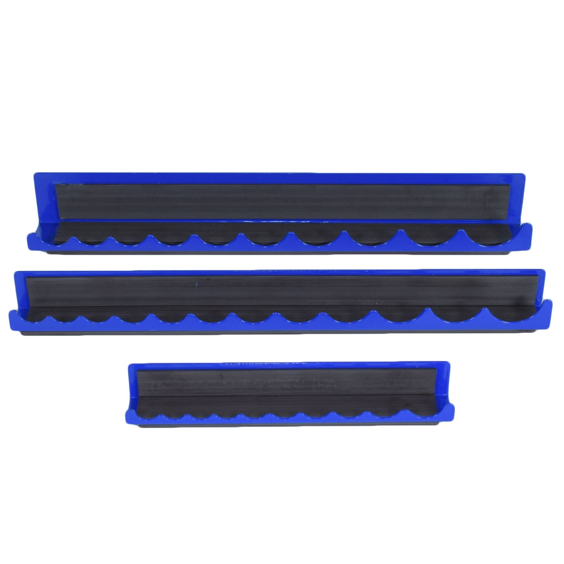 3pcs Magnetic Strip Rail Socket Holder Storage Tray 1/4 inch 3/8 and 1/2 Sockets