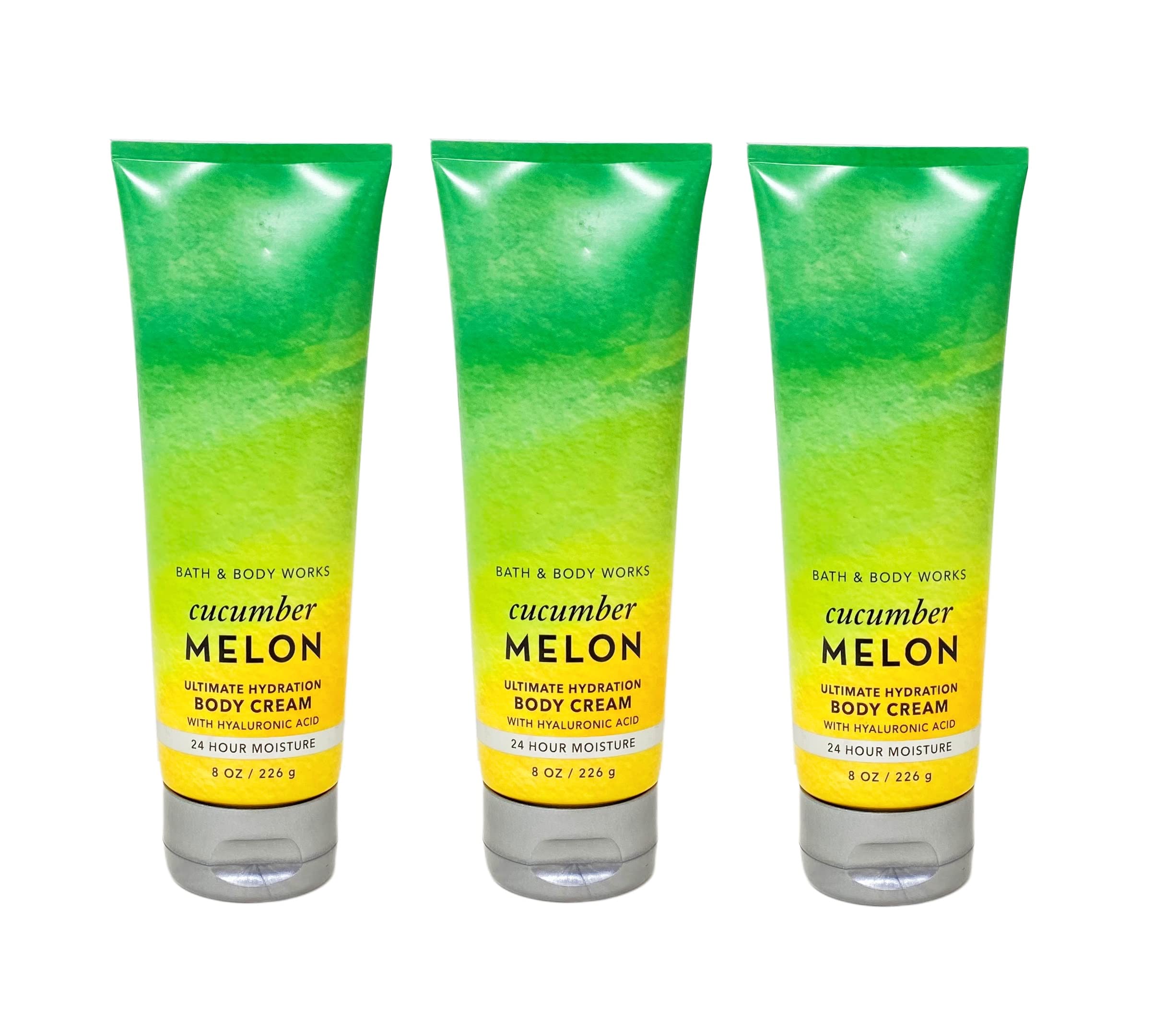 Bath & Body Works Cucumber Melon Ultimate Hydration Body Cream Bundle - Pack of 3