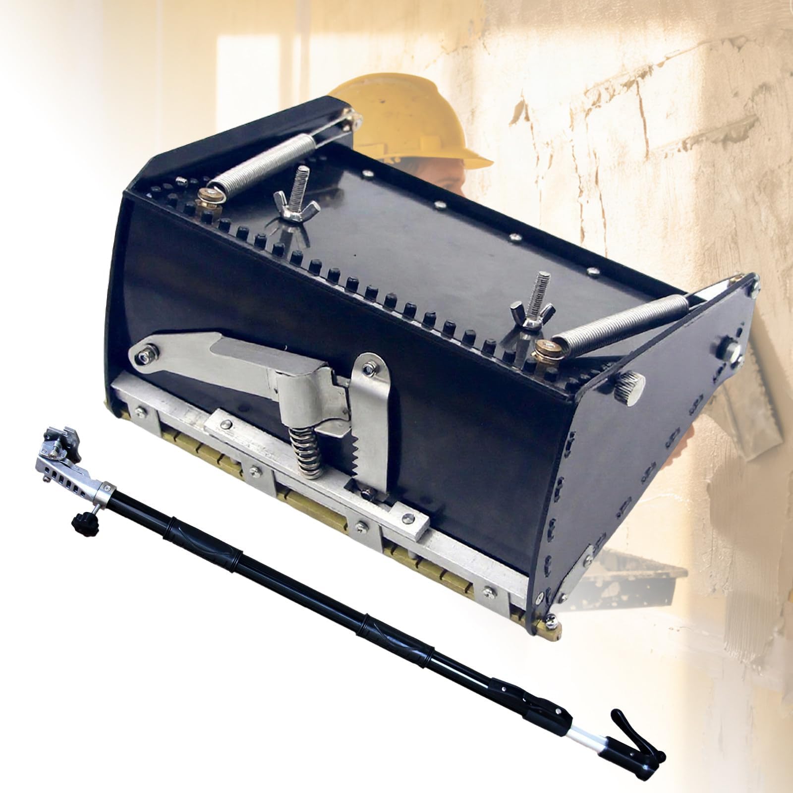 Set di strumenti di finitura per cartongesso con manico regolabile e funzione di pulizia rapida per progetti di pittura professionali
