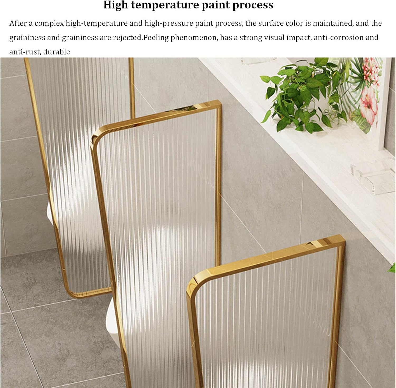 Urinal Partition Panels, Wall-Mounted Privacy Screen for Public Toilets, Commercial Toilet Protection, Set of 3