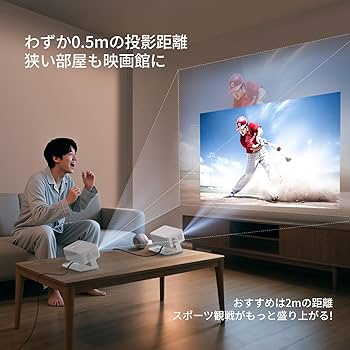 Amazon.co.jp: プロジェクター家庭用 小型 天井 静音【Netflix
