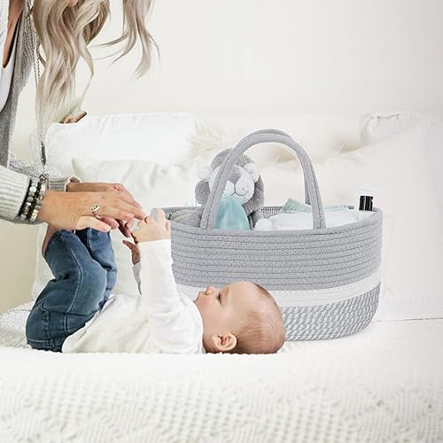 Miniatura 4 de Organizador de pañales para bebé, organizador de pañales grande de 15 x 9.6 x 7 pulgadas, organizador de almacenamiento para guardería, organizador