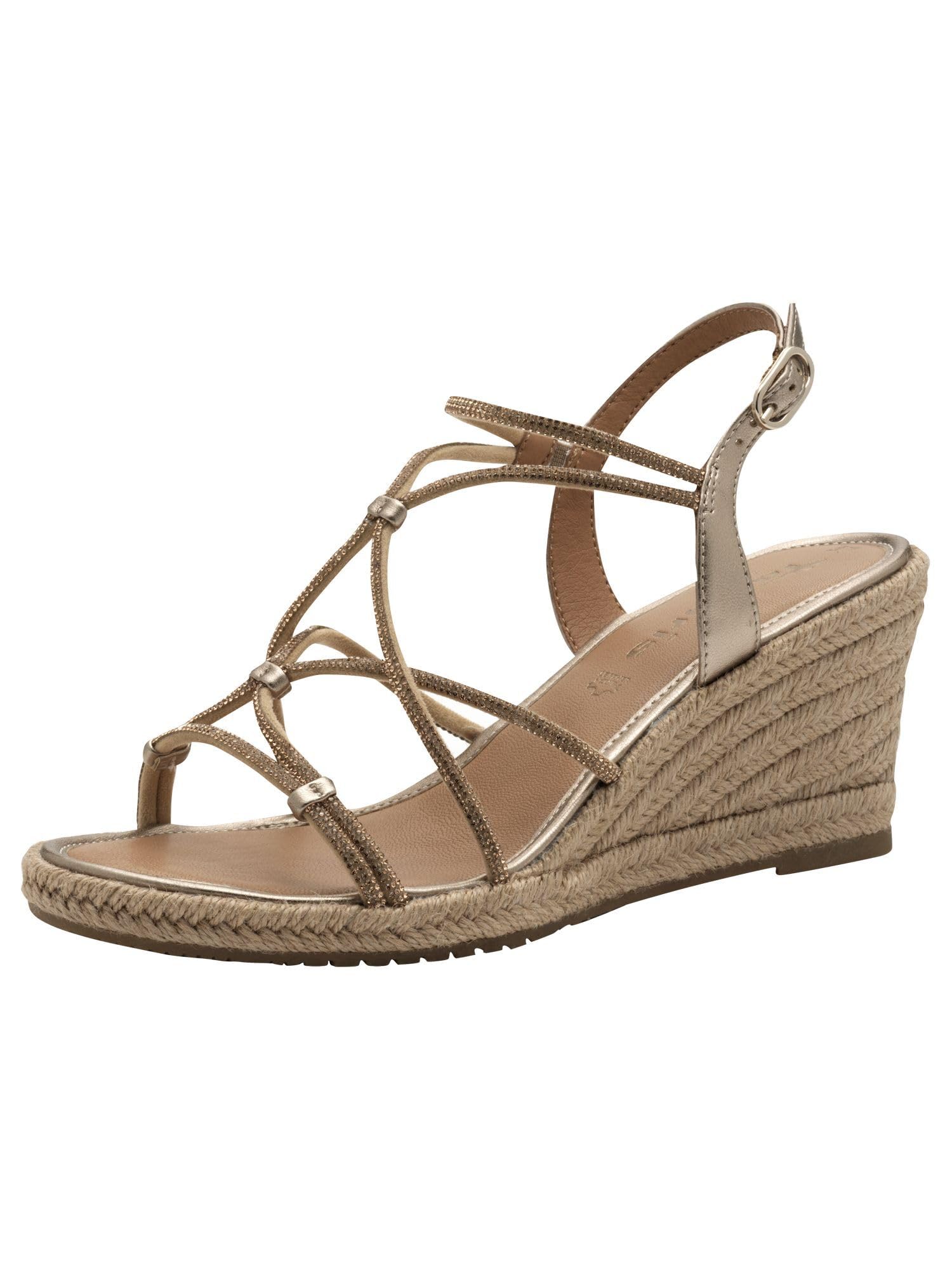 Tamaris Women's Wedge Heel Sandals, Bronce, 7.5 UK