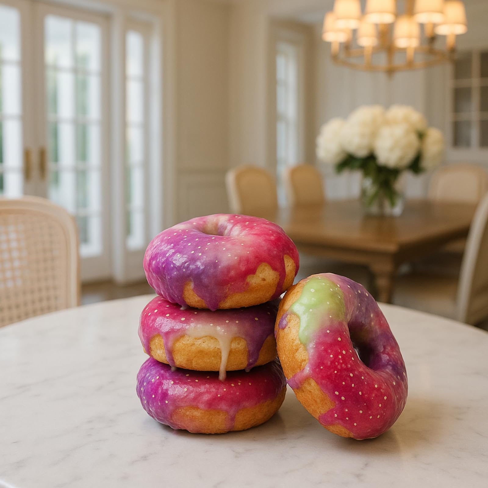 Little GF Chefs DIY Einhorn Donut Backset für Kinder | Glutenfreie Regenbogen-Wirbelglasur Backzubehör Geschenkset mit Zuckergussmischung, Zutaten, Schritt-für-Schritt-Anleitung (evtl. nicht in