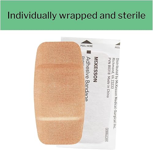 Miniatura 2 de McKesson Vendajes adhesivos, estériles, parche de tela, 2 x 4 pulgadas, 50 unidades, 1 paquete
