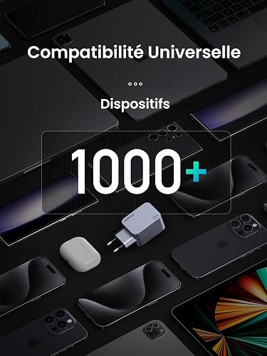 UGREEN Nexode Pro 65W Chargeur Rapide USB C 3 Ports GaNInfinity Tech - 7