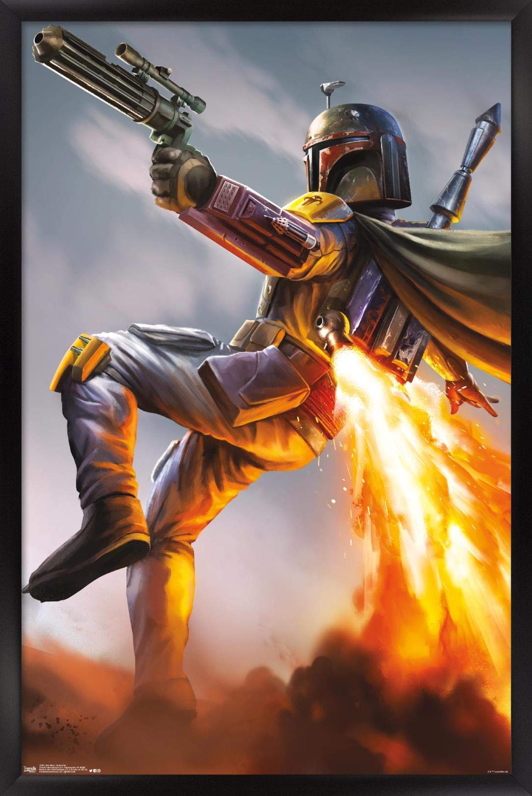 Trends International Wall Poster Star Wars Boba Fett, 22.375 x 34
