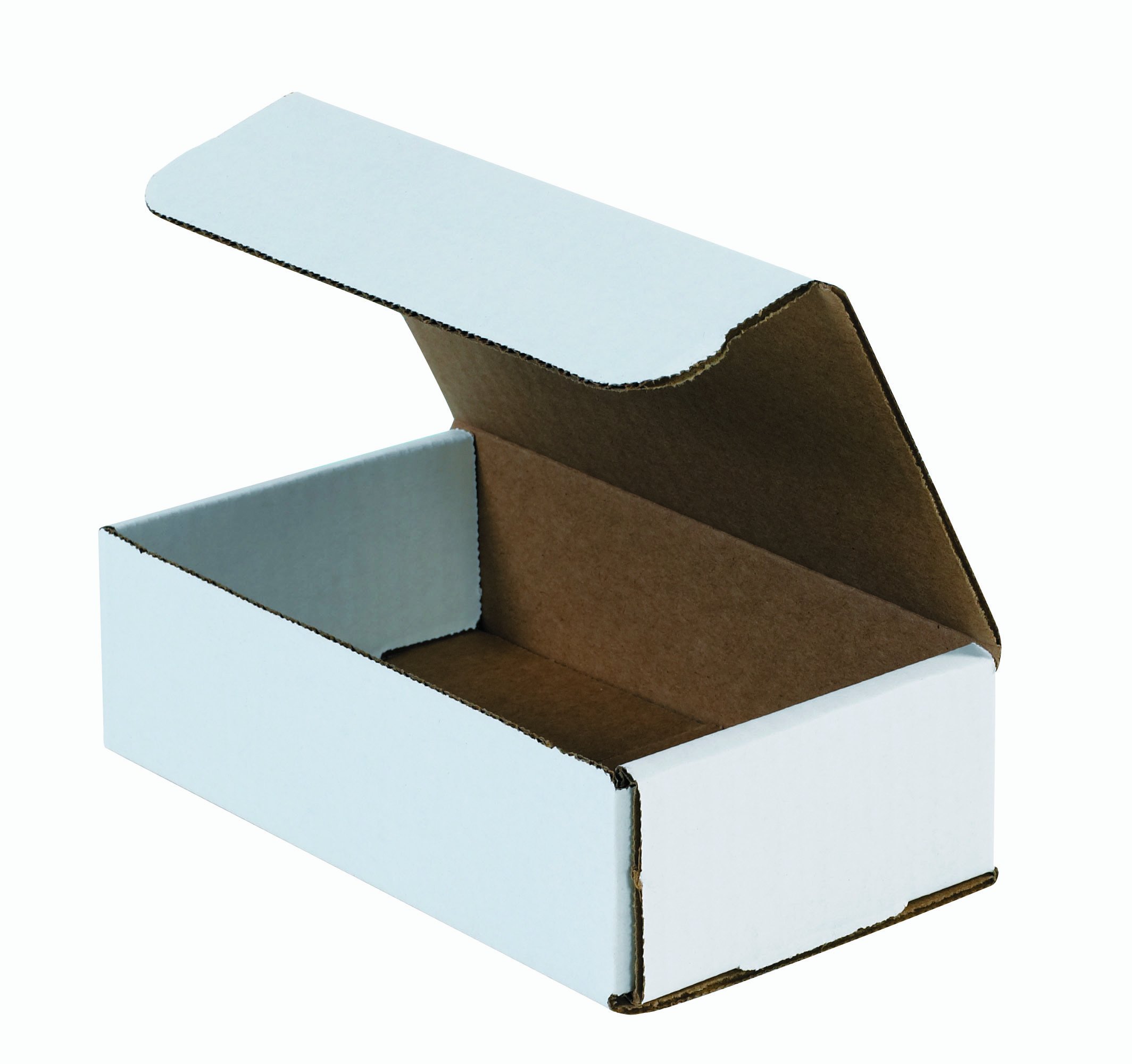 Aviditi White Corrugated Cardboard Mailing Boxes, 8" x 5" x 2", Pack of 50, Crush-Proof, for Shipping, Mailing and Storing