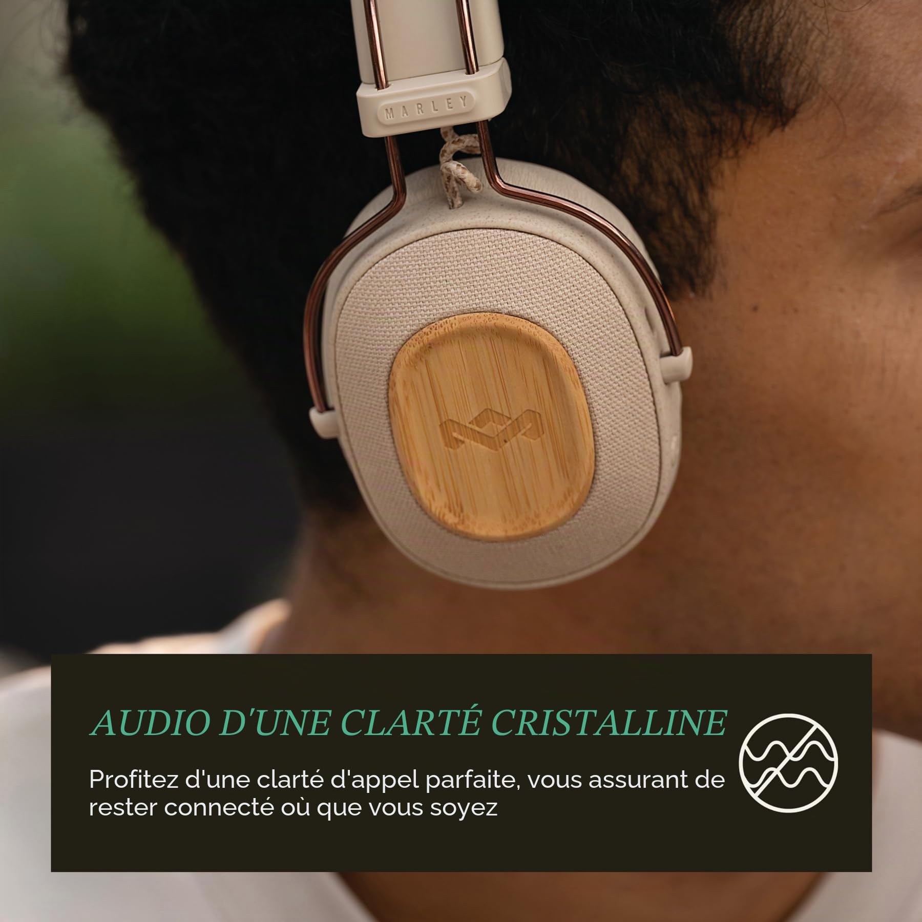 House of Marley Positive Vibration Riddim Casque sans Fil on-Ear - Crème