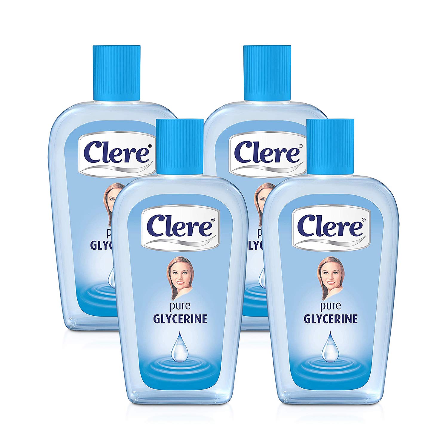 CLEREBP Pure Glycerine For Versatile Skin Care, Softening and Moisturizing 100 ml (Pack 4)
