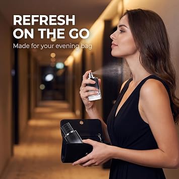 JJLFresheners 2Pcs Black Perfume Atomizer Portable High-Grade Glass Spray 30ml Refillable Small Bottle Travel Cosmetics Outdoor Dispensing Mini Spray Bottle,Refillable Containers, Spray Bottles