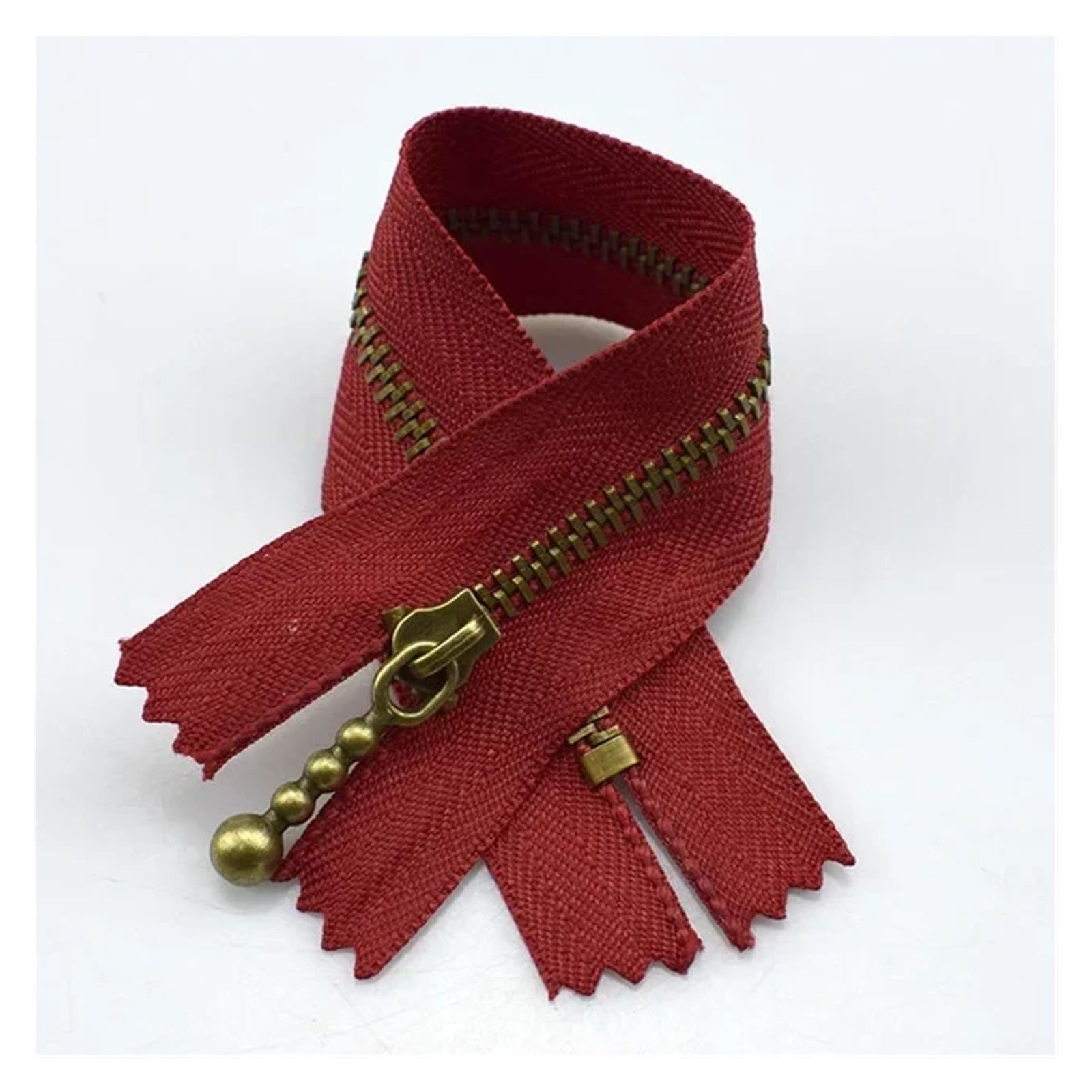 Cerniera Lampo 5/10 Pz 3 # Cerniere in metallo 12-40 cm Chiusura con cerniera chiusa for borse Scarpe Borse Kit di riparazione con cerniera Accessori for cucire Cucito Giacche ( Color : A4-15-Red , Si