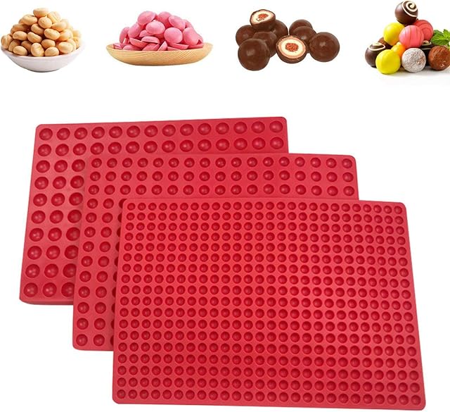 N/Y Mini Round Silicone Mould, Chocolate Drops Mould, Dog Treats Pan, Semi Sphere Gummy Candy Moulds for Biscuits, Cookies, Small Dot Cake Decoration