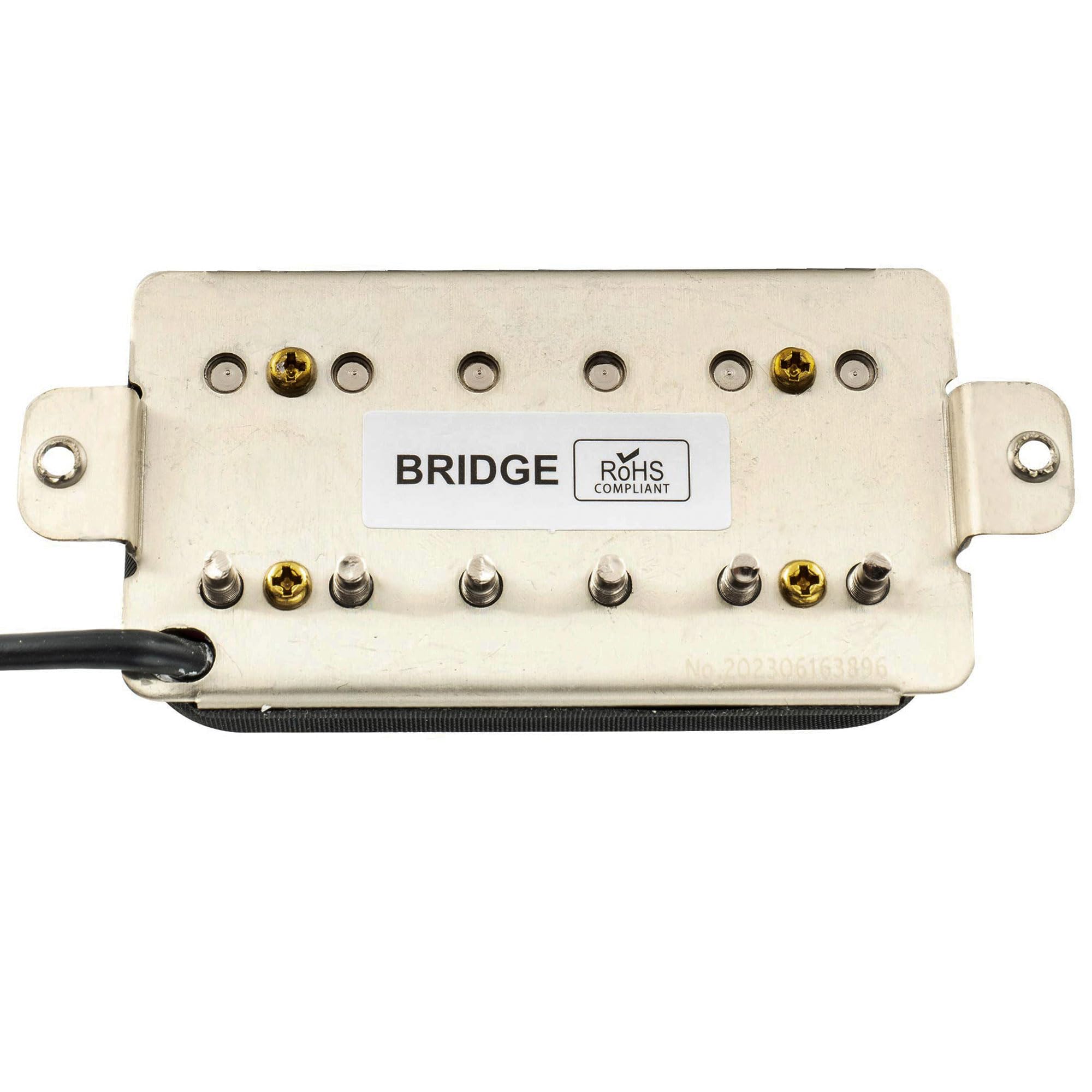 Musiclily Pro LP-OBLA Alnico 5 Micro Humbucker Découvert Chevalet Pickup pour Guitare électrique, Zebra
