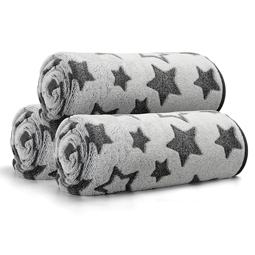 Nobleza Flannel Dog Blankets, 3 x Manta para Perros Gatos, M, 80 x 100 cm