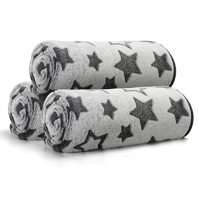Nobleza Flannel Dog Blankets, 3 x Manta para Perros Gatos, M, 80 x 100 cm
