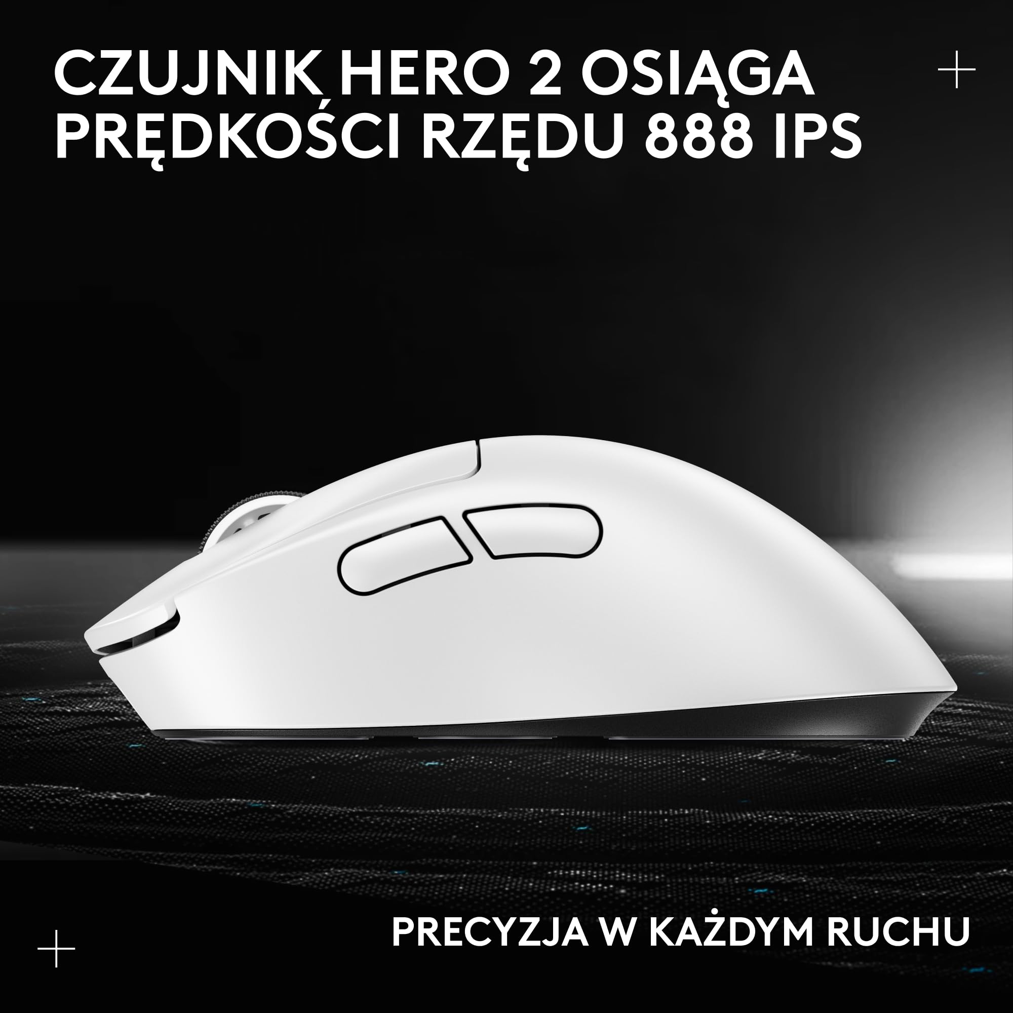 Bezprzewodowa mysz do gier Logitech G PRO X SUPERLIGHT 2 DEX LIGHTSPEED, lekka mysz klasy profesjonalnej o wadze 60 g, z 5 programowalnymi przyciskami, ładowaniem przez USB-C