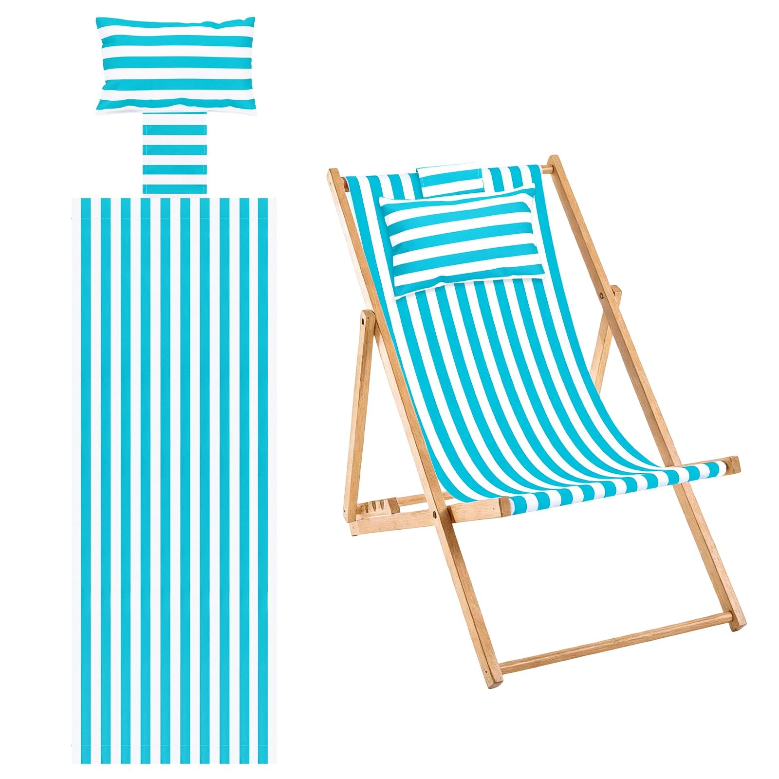 M METERXITY Beach Sling Chair Replacement Canvas 16x44.5in