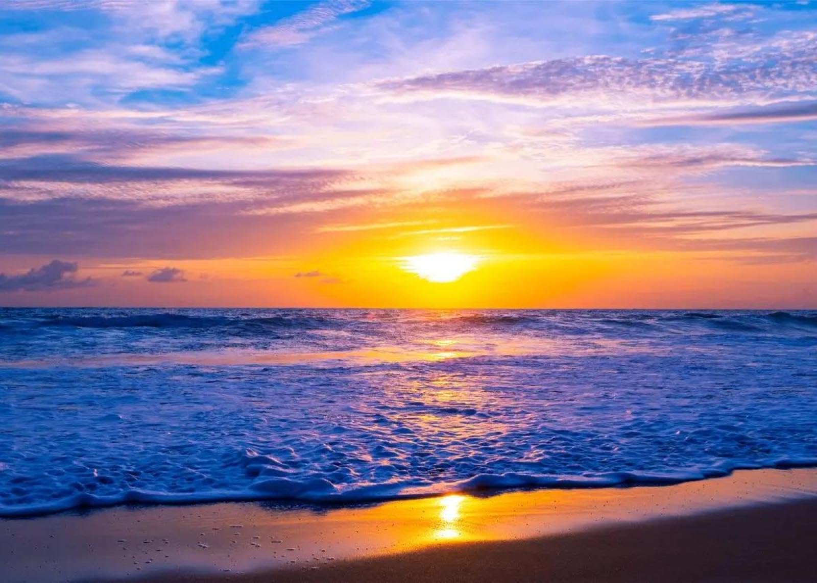 SHINERING Sunsets Natural Sea Beach Landscape Poster And Prints Picture Canvas Painting Wall Art For Living Room Home Decor A21 21X30Cm Unframed