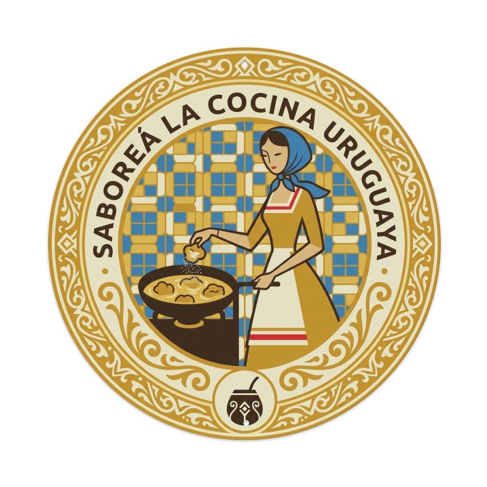 Celebrate Uruguay Cuisine Taste Bunuelos Metal Tin Sign