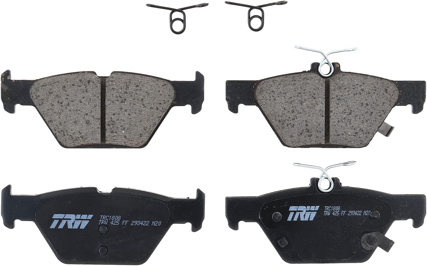 TRW Pro TRC1808 Disc Brake Pad Set For Subaru Outback 2010-2017, Rear, And Other Applications