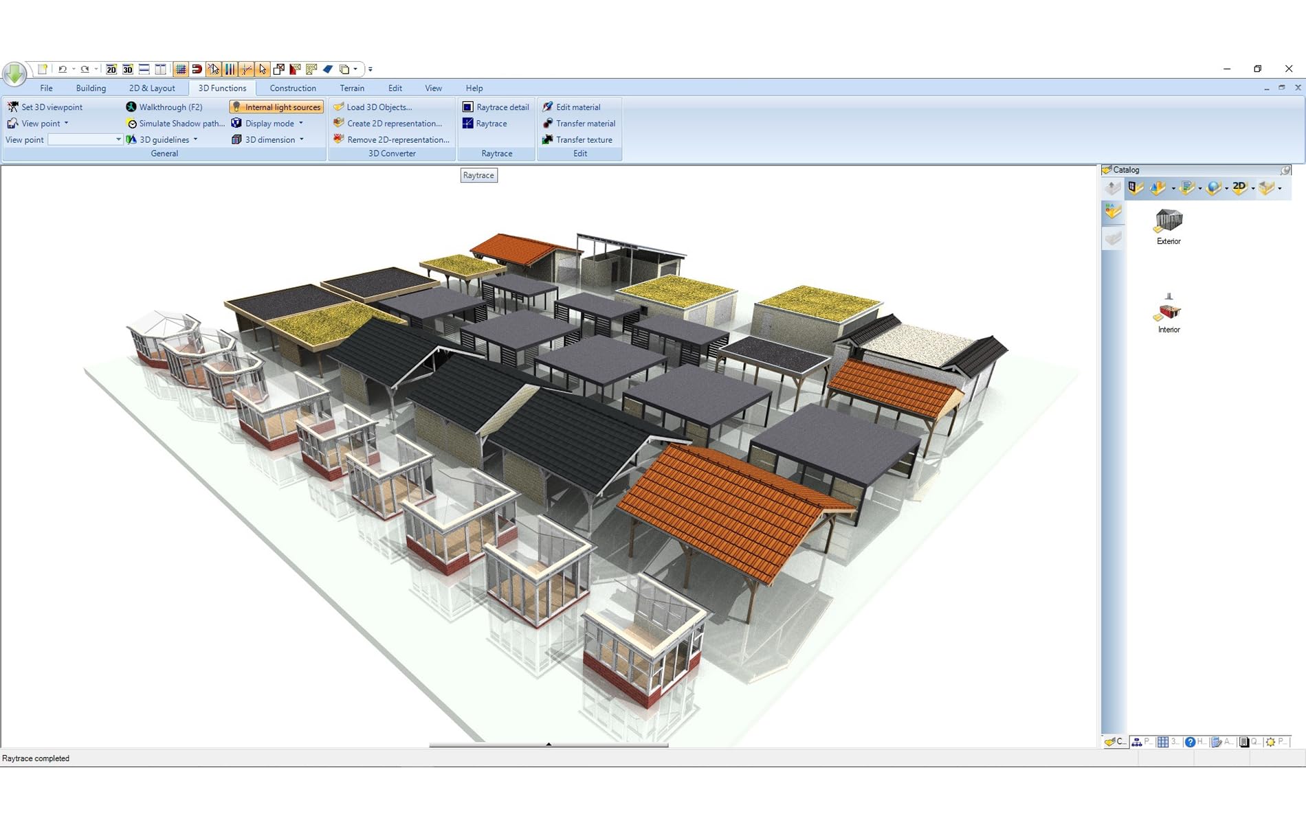 3­D CAD Architecture 12⁠ - design Software for house, garden, balcony, photovoltaic, walls - 2D 3D objects for Win 11, 10