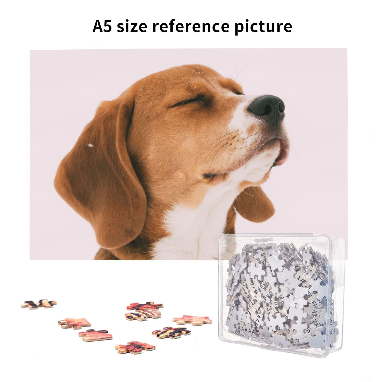 Amazon.co.jp: パズル 目をつぶっている ビーグル 犬柄 木製 1000