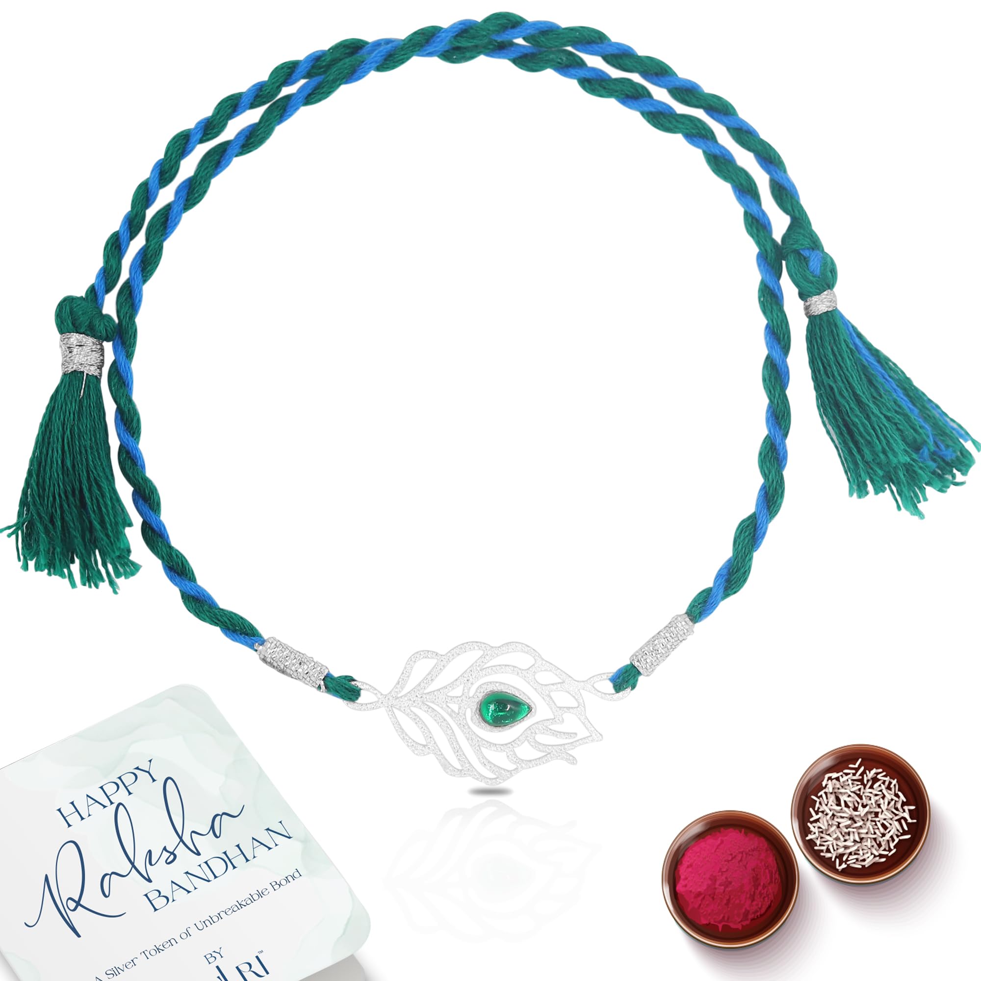 See full amazon price history chart for ZULRI 925 Sterling Silver Peacock Feather with Stone Rakhi for Bhai Cotton Thread | Rakshabandhan Rakhi With Greeting Card & Roli Chawal and Certificate of Authenticity 925 Silver ZULRI 925 Sterling Silver Peacock Feather with Stone Rakhi for Bhai Cotton Thread | Rakshabandhan Rakhi With Greeting Card & Roli Chawal and Certificate of Authenticity 925 Silver (B0D8QN82N6) Amazon Price History, Amazon Price Tracker
