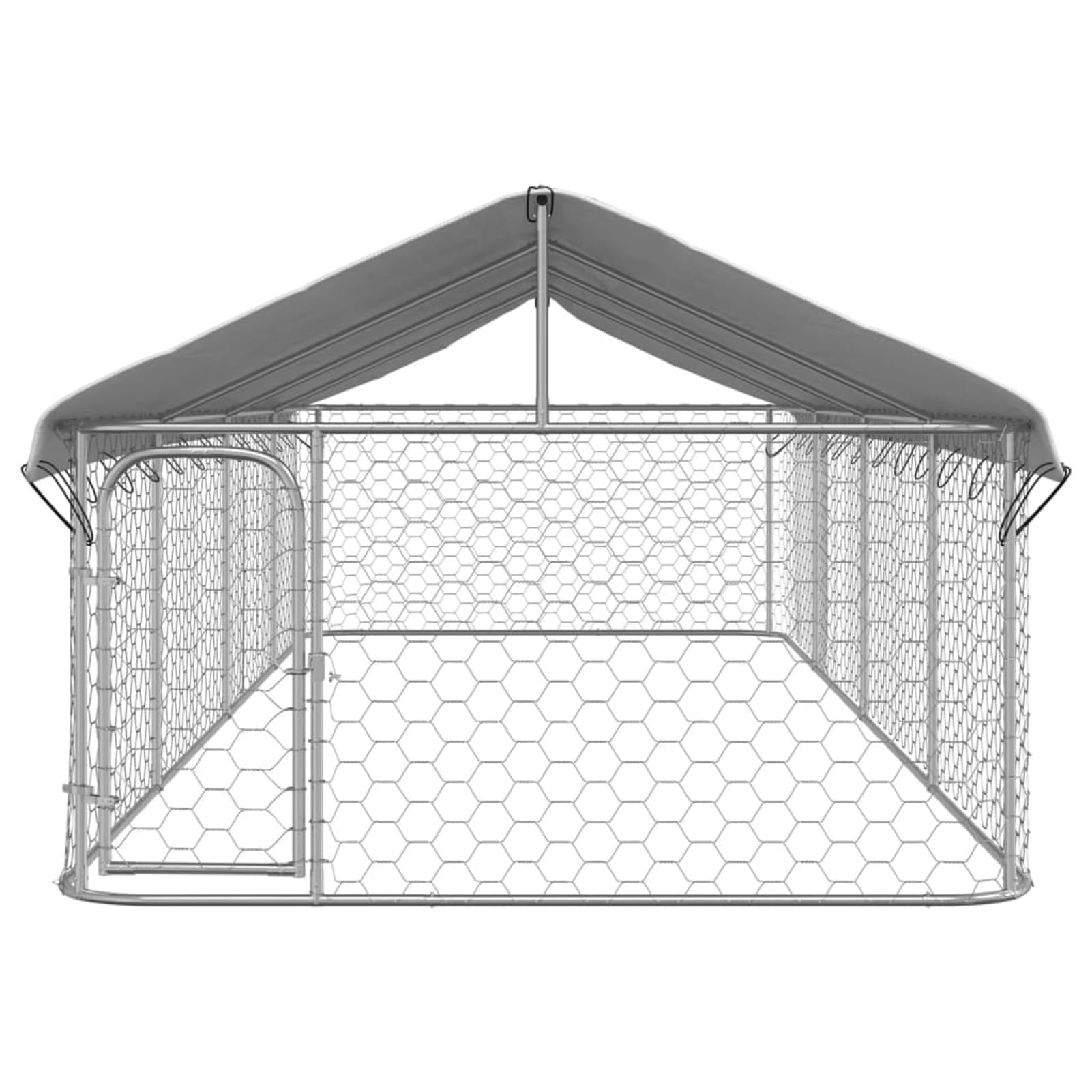 Gabbia Cane, Box per Cani da Esterno, Box Cane Esterno, Gabbia per Cani da Esterno con Tetto 600x200x150 cm