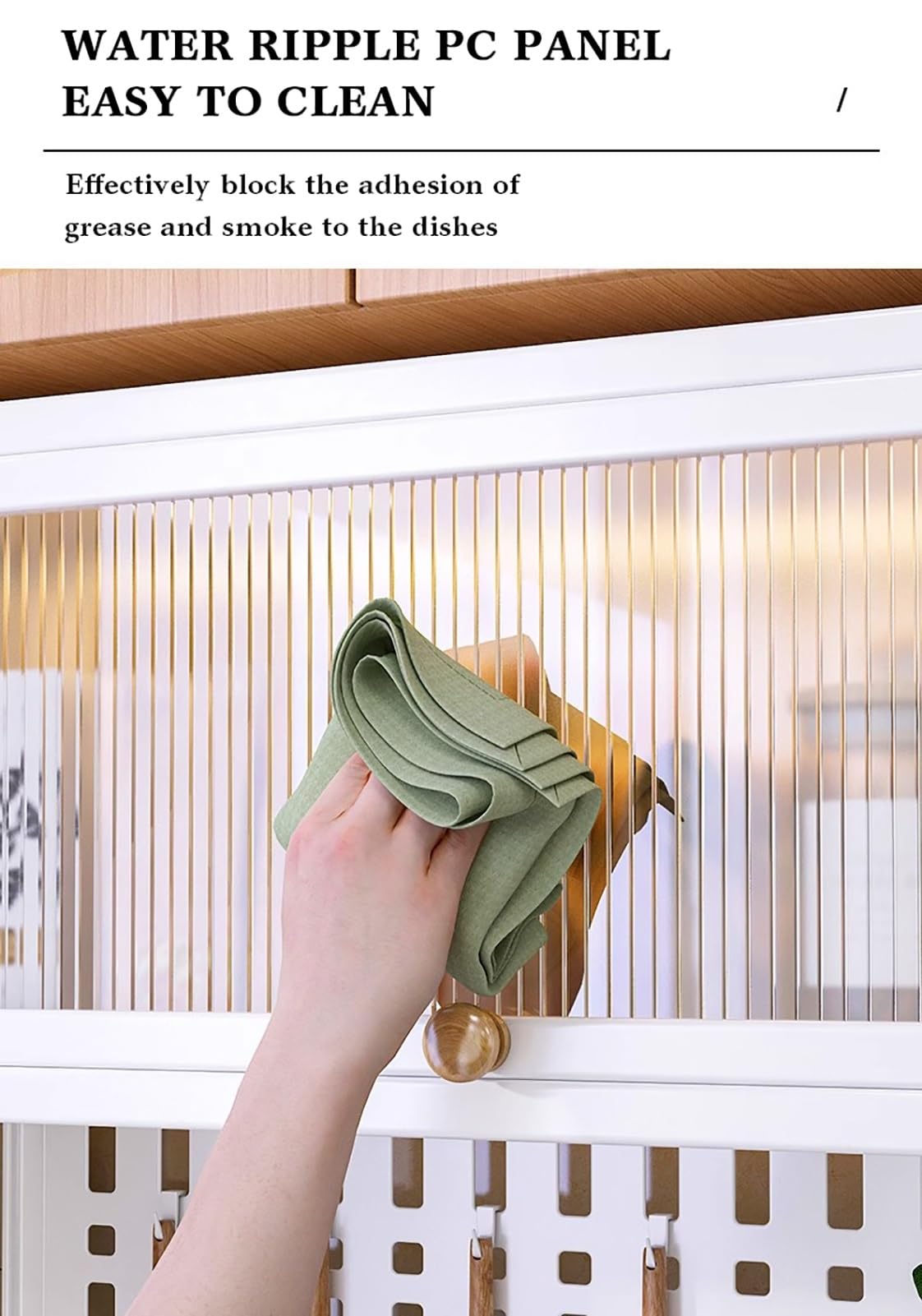 Porta Spezie Da Parete Per Cucina, Organizer Da Cucina, Porta Spezie In Metallo, Pannello Porta Pc Con Increspature D'Acqua E Maniglia, Salvaspazio Fai Da Te Con Pannello Forato Per Piano Di Lavoro,