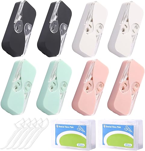 Miniatura 1 de AURNEW Hilo dental dispensador de hilo dental estuche automático de hilo dental recargable organizador de hilo dental para mujeres y hombres