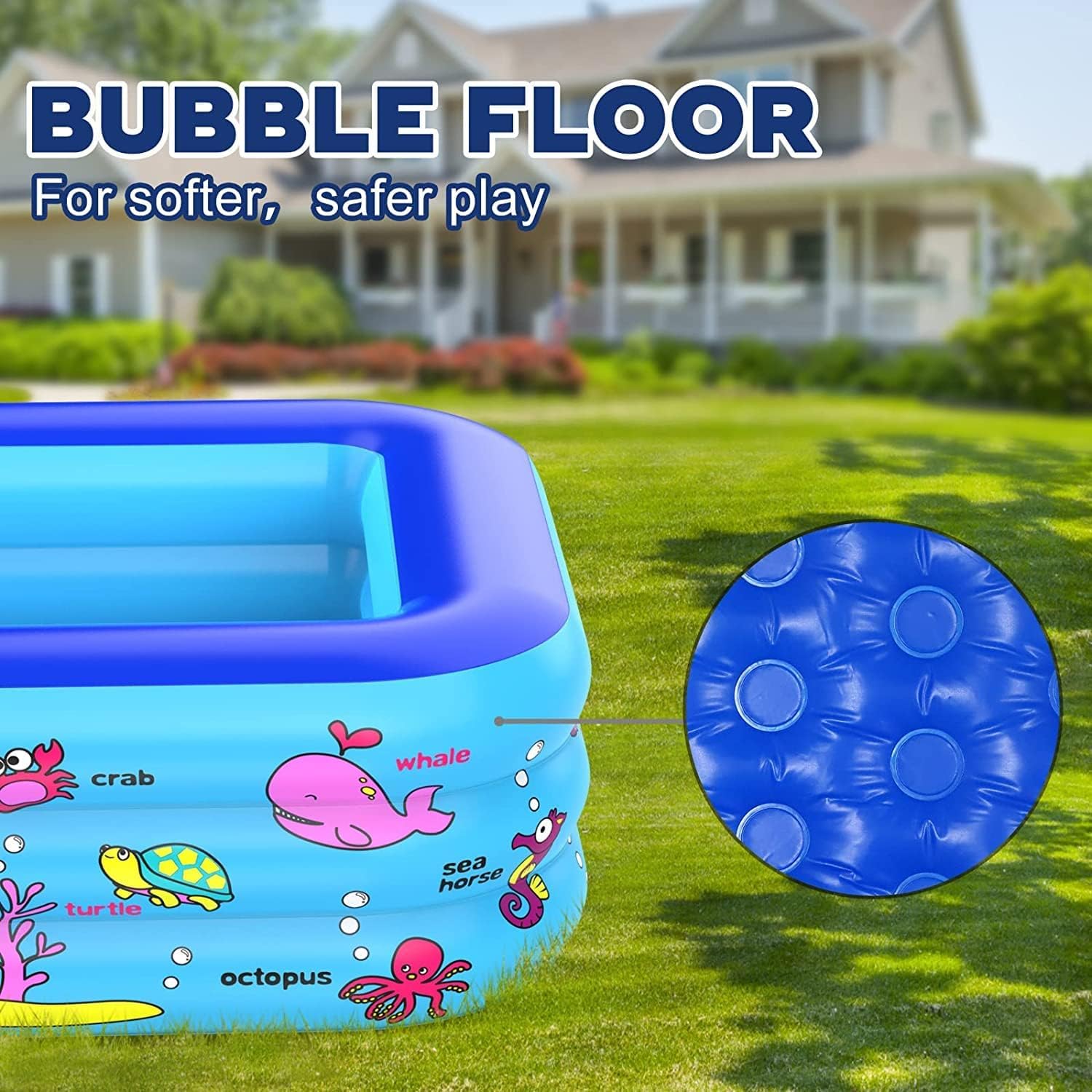 Piscina inflable, piscina infantil, piscina infantil, piscina infantil, piscina inflable, piscina infantil, 2 ruedas de 100 x 70 cm, altura 28 cm