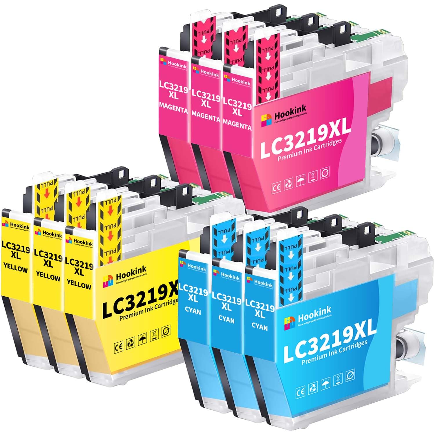 Hookink LC3219XL Farbe Druckerpatronen Kompatibel für Brother LC3219XL LC3217 LC 3219XL Patronen für MFC-J5330DW MFC-J5730DW MFC-J5335DW MFC-J6930DW MFC-J6530DW MFC-J5930DW MFC-J6935DW