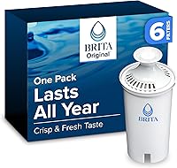 Vista 1 de Brita Standard Water Filter for Pitchers and Dispensers, Reduces Copper, Cadmium and Mercury Impurities, Lasts Two Months or 40 Gallons, Includes 6