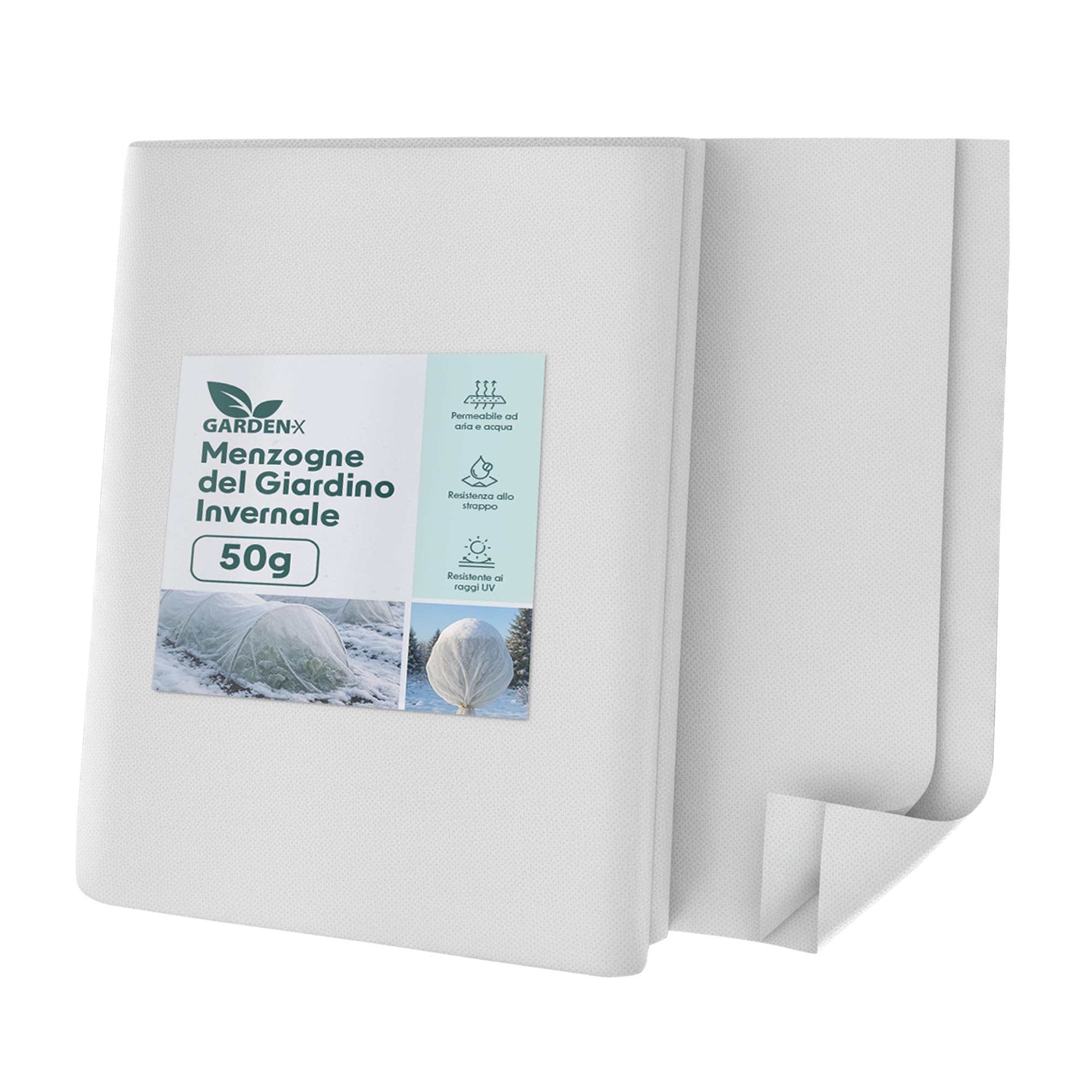 Tessuto Non Tessuto Per Protezione Piante Invernale - 2x5 Metri, 40 G/m², Antigelo, Traspirante, Riutilizzabile - 3