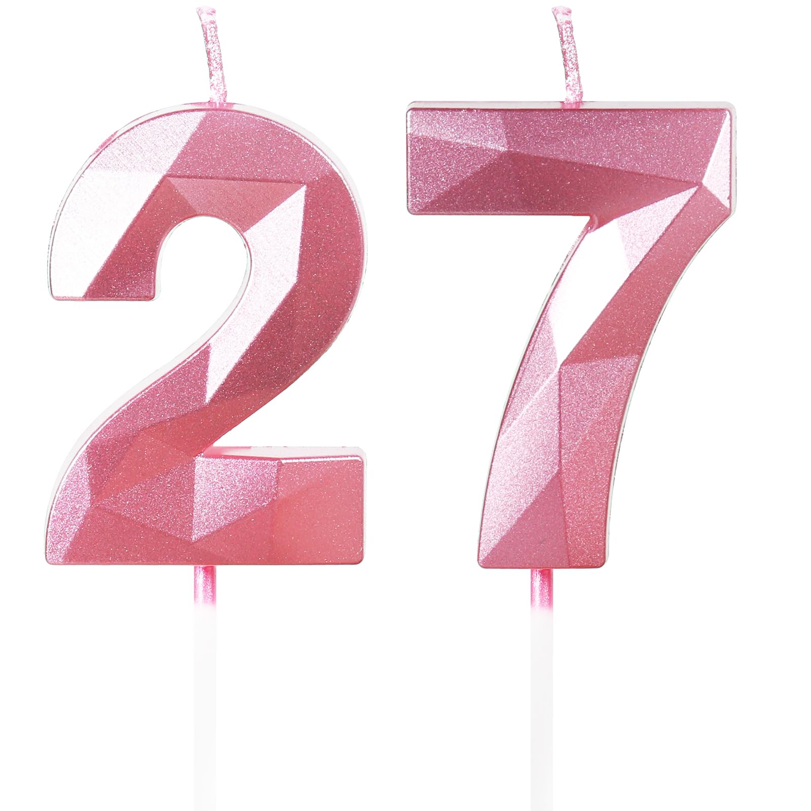 Yiran 50th Birthday Candles, Gold Number 50 Happy Birthday Candles, Cake Topper Decorations for Birthday Party, Wedding Anniversary Celebration Supply — view 58