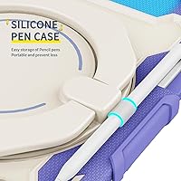 Vista 4 de Funda de silicona para tablet Xiaomi Mi Pad 5 Pro de 12.4 pulgadas, a prueba de golpes con soporte para lápices, correa para el hombro, soporte