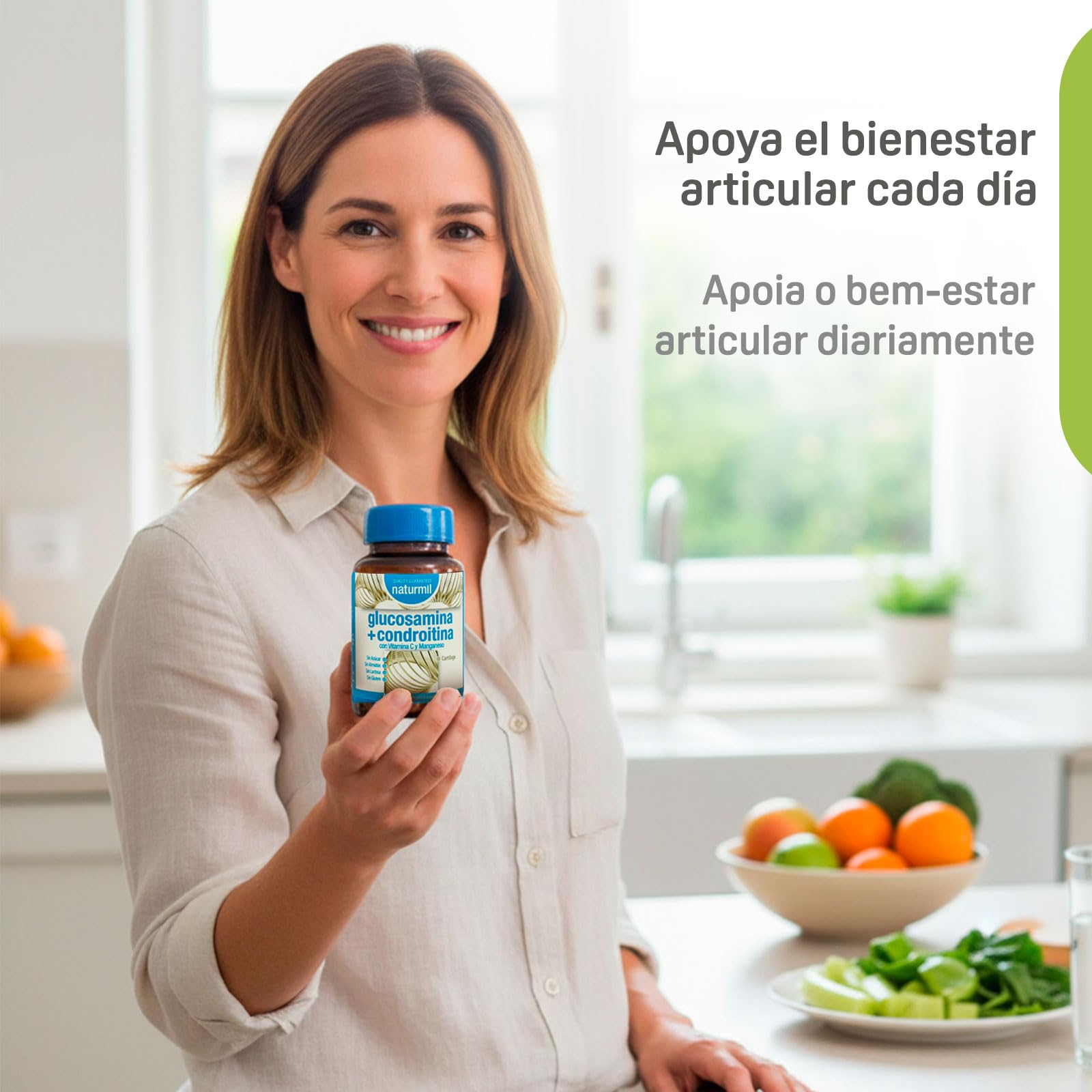 DietMed Naturmil | Glucosamina + Condroitina - 60 Cápsulas | Con Vitamina C y Manganeso